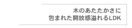木のあたたかさに包まれた開放感あふれるLDK